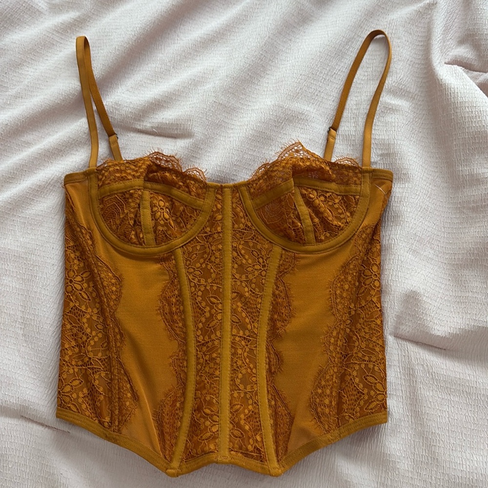 Small Burnt Orange Urban Corset Top